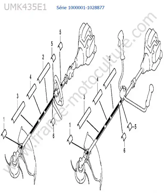 Etiquettes tube HONDA UMK435-2
