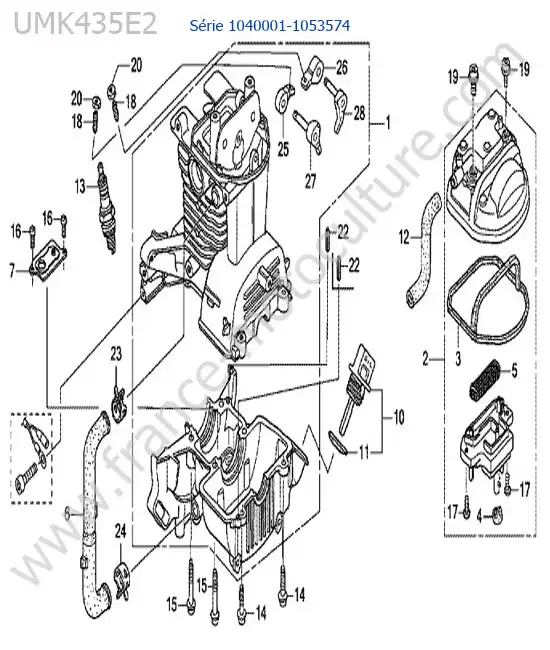 Carter moteur HONDA UMK435-3