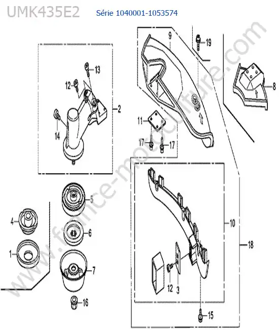 Tete renvoi / protection HONDA UMK435-3