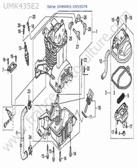 HONDA - UMK435-3 : Carter moteur