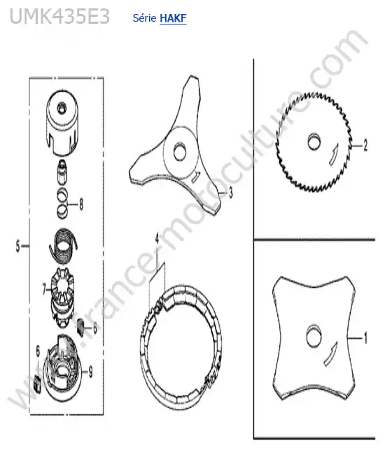 Outil de coupe HONDA UMK435-4-1