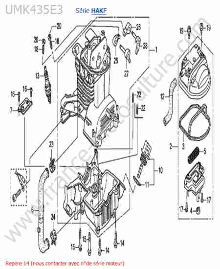 HONDA - UMK435-4-1 : Carter moter