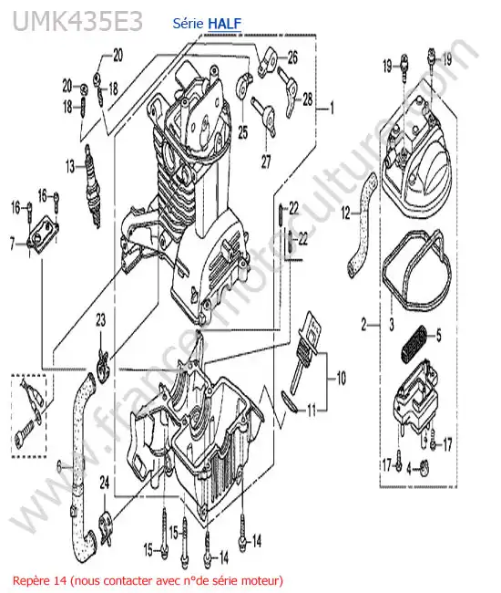 Bloc moteur HONDA UMK435-4-2