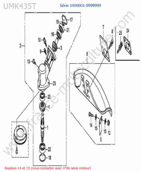 HONDA - UMK435-5 : Tete renvoi / protection
