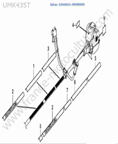 HONDA - UMK435-5 : Etiquettes tube