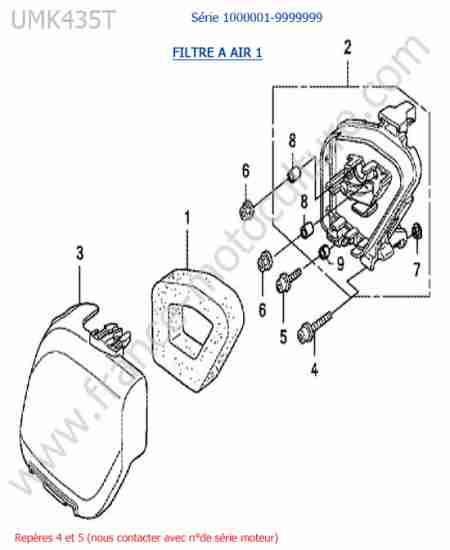 HONDA - UMK435-5 : Filtre air mousse