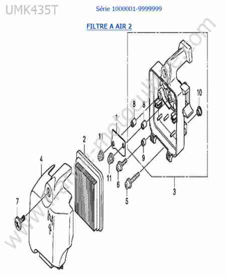 HONDA - UMK435-5 : Filtre air plat