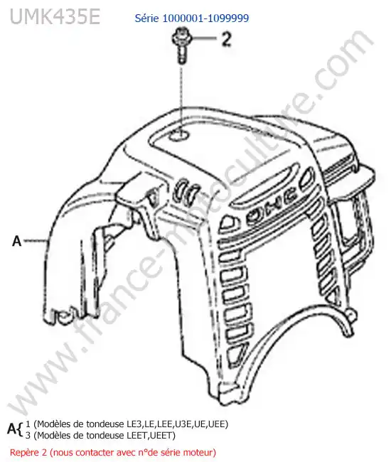 Capot moteur HONDA UMK435