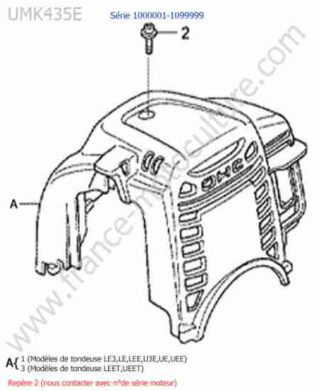 HONDA - UMK435 : Capot moteur