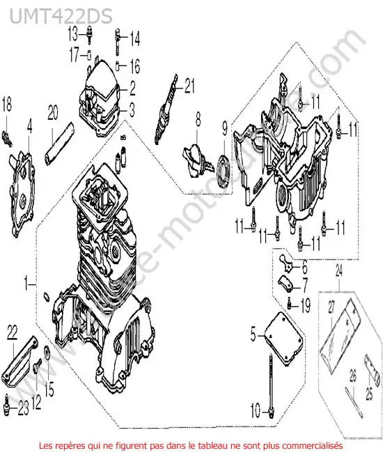 Carter moteur HONDA UMT422-1
