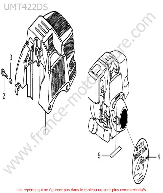 Capot moteur HONDA UMT422-1