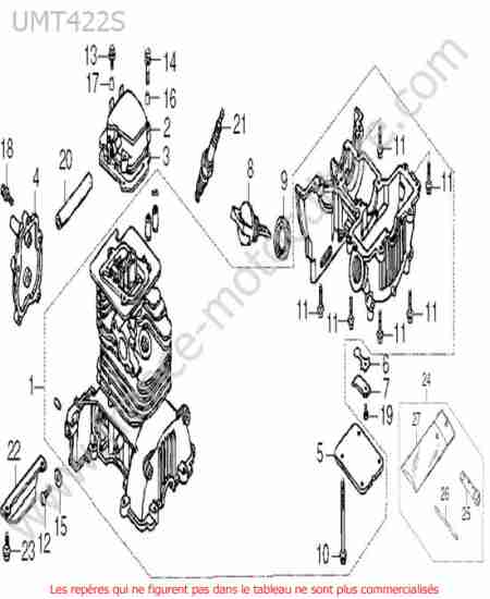 HONDA - UMT422-2 : Bloc moteur