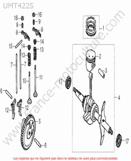 HONDA - UMT422-2 : Piston / vilebrequin