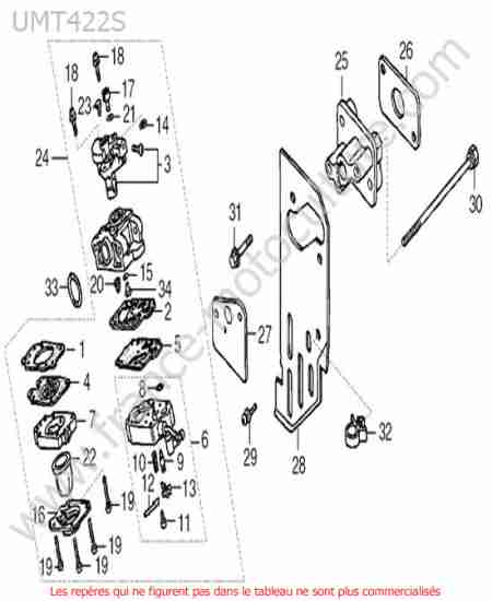 HONDA - UMT422-2 : Carburateur