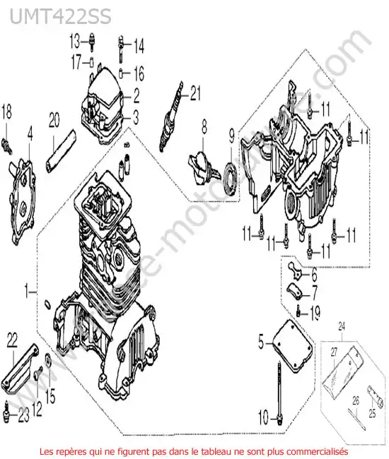 Carter moteur HONDA UMT422-3