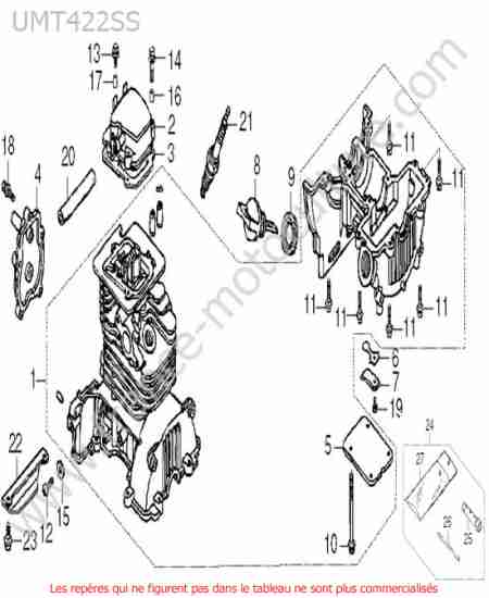HONDA - UMT422-3 : Carter moteur