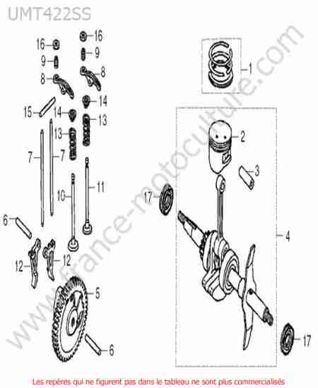 HONDA - UMT422-3 : Piston / vilebrequin