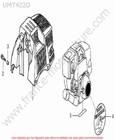 HONDA - UMT422 : Capot moteur