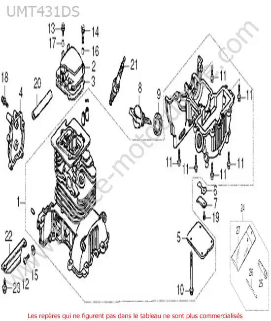 Carter moteur HONDA UMT431-1
