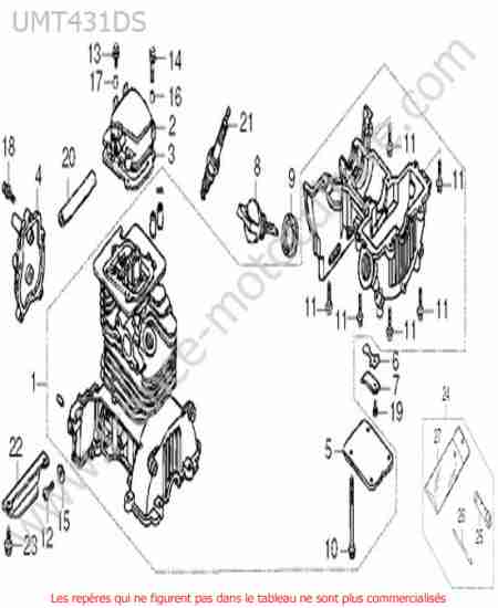 HONDA - UMT431-1 : Carter moteur