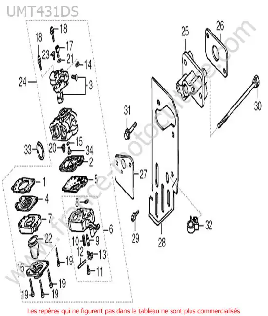 Carburateur HONDA UMT431-1