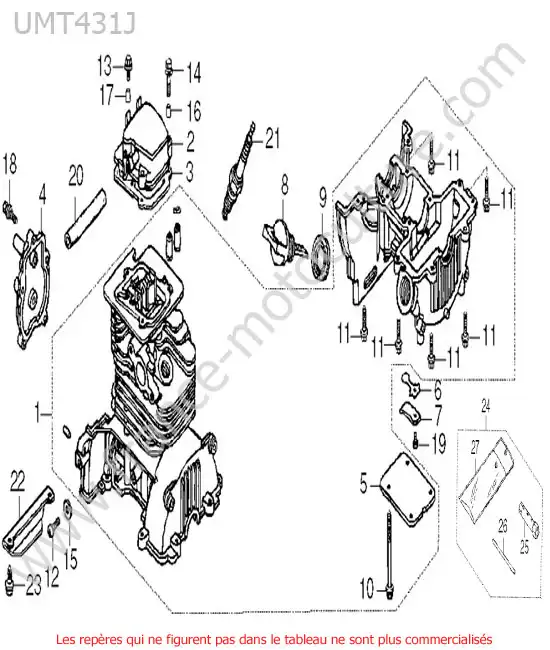 Carter moteur HONDA UMT431-2