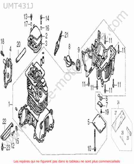 HONDA - UMT431-2 : Carter moteur