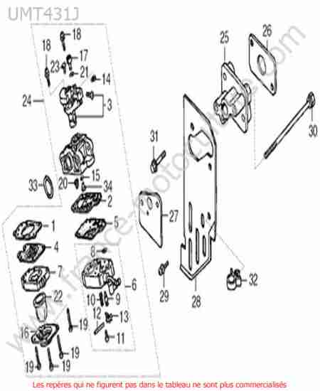 HONDA - UMT431-2 : Carburateur