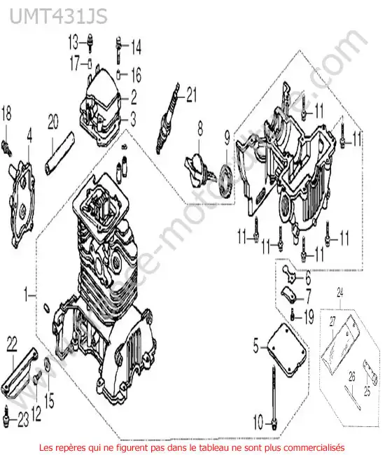 Carter moteur HONDA UMT431-3