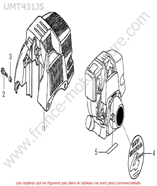 Couvercle moteur HONDA UMT431-3