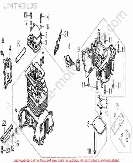 HONDA - UMT431-3 : Carter moteur