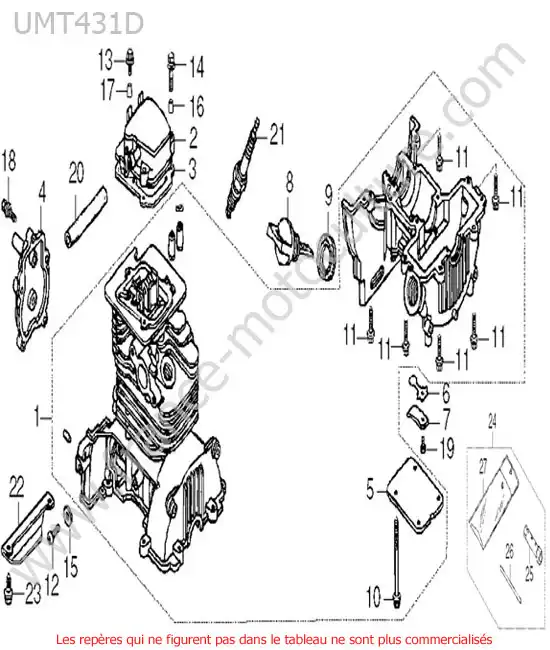 Carter moteur HONDA UMT431