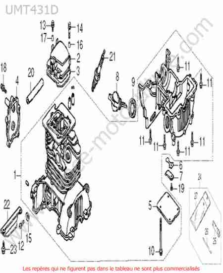HONDA - UMT431 : Carter moteur