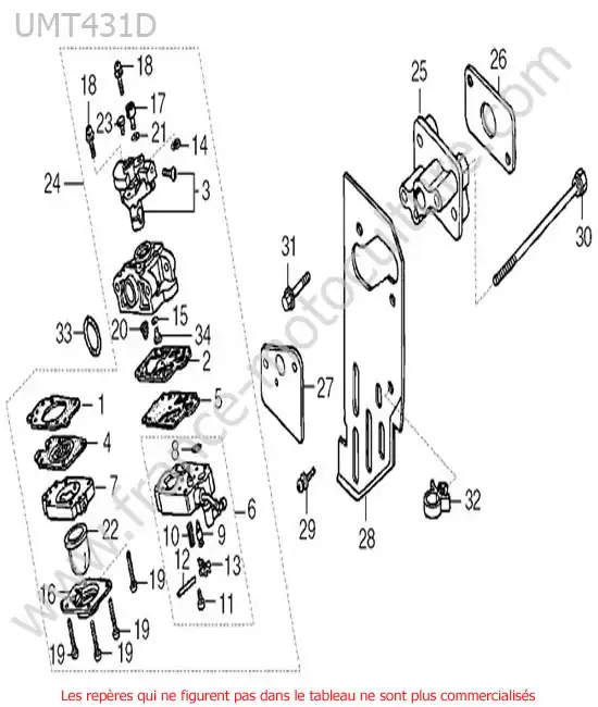 Carburateur HONDA UMT431