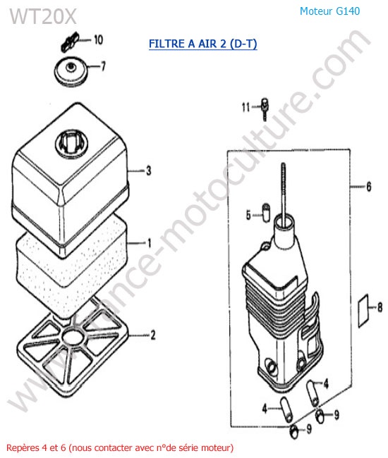 Filtre air carre HONDA WT20-1