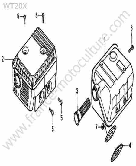 HONDA - WT20-1 : Silencieux