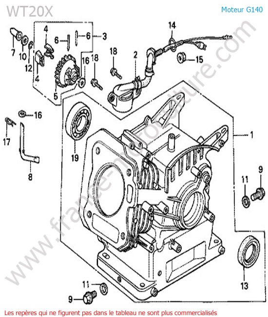 Cylindre HONDA WT20-1