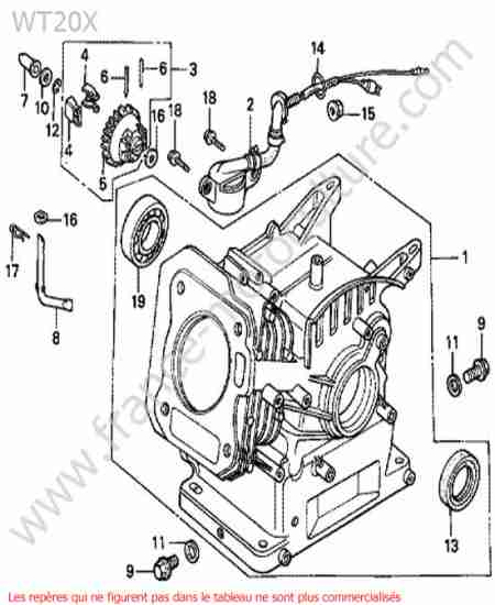 HONDA - WT20-1 : Cylindre