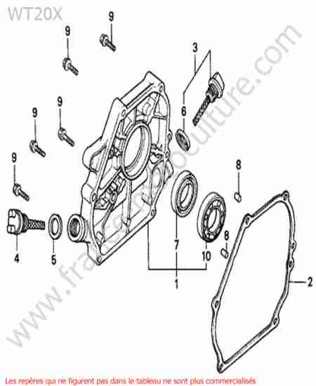 HONDA - WT20-1 : Carter moteur
