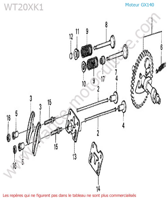 Arbre cames HONDA WT20-2