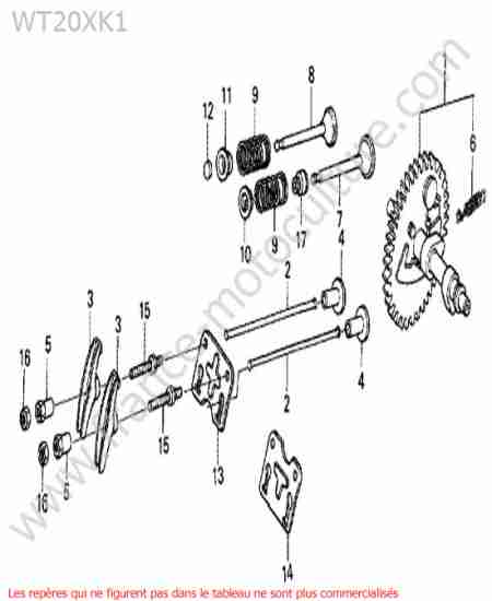HONDA - WT20-2 : Arbre cames