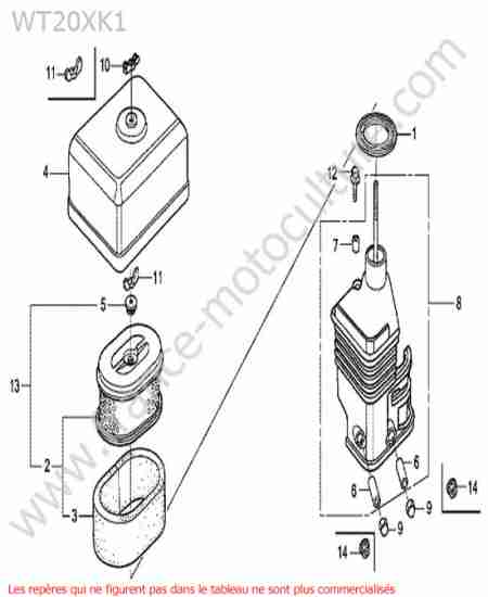 HONDA - WT20-2 : Filtre air