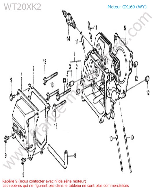 Culasse HONDA WT20-3