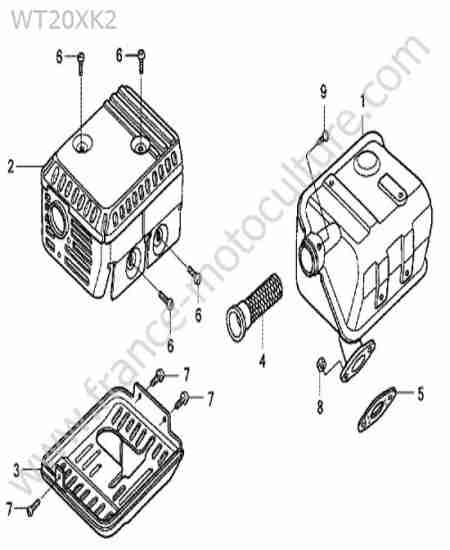 HONDA - WT20-3 : Silencieux