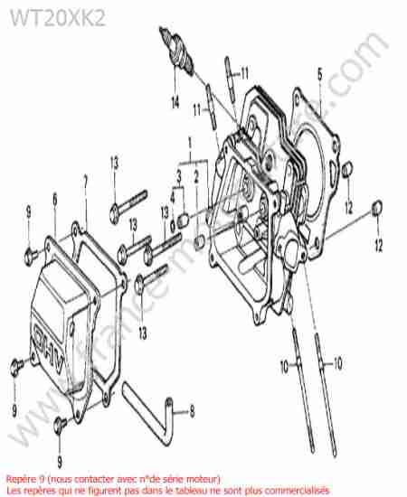 HONDA - WT20-3 : Culasse