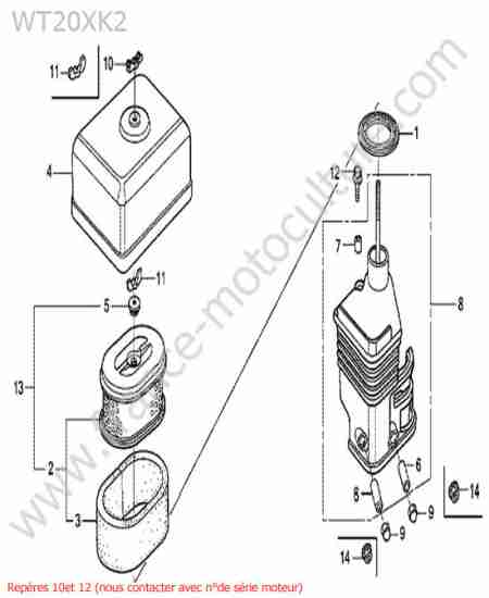 HONDA - WT20-3 : Filtre air