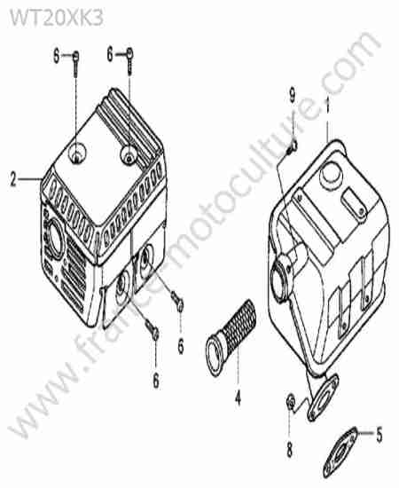 HONDA - WT20-4 : Silencieux