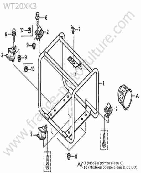 HONDA - WT20-4 : Cadre