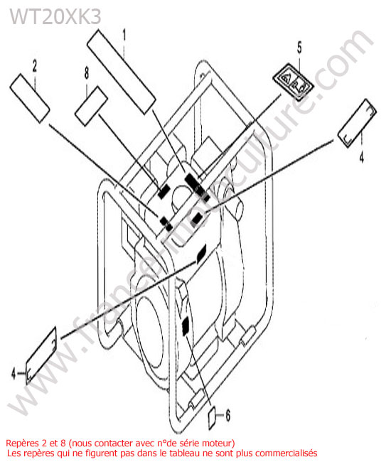 Etiquettes HONDA WT20-4