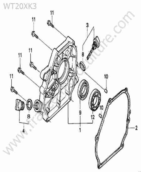 HONDA - WT20-4 : Carter moteur